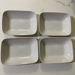GALILEO WATERMARK KG 4PC. Set UNITED AIRLINES Rectangular Dessert Plates